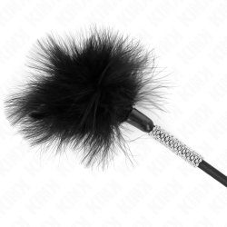 plumes chacouilles avec manche strass 50 cm