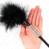 plumes chacouilles avec manche strass 50 cm