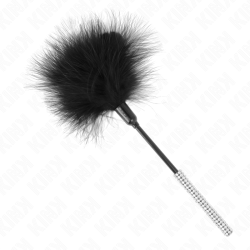 plumes chacouilles avec manche strass 27 cm