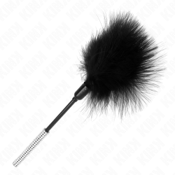 plumes chacouilles avec manche strass 27 cm