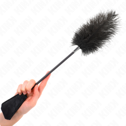 plumes d'autruche pour tickle avec palette dentelle 56 cm