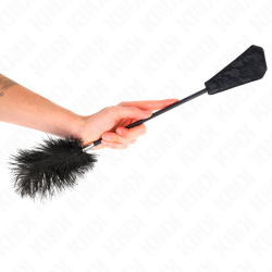 plumes d'autruche pour tickle avec palette dentelle 56 cm