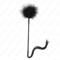 fouet en silicone avec plumes pour chatouiller 47 cm