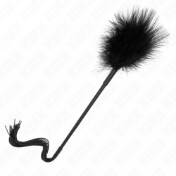 fouet en silicone avec plumes pour chatouiller 47 cm