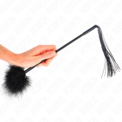 fouet en silicone avec plumes pour chatouiller 47 cm