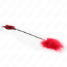 plumes de chacouilles avec palette en forme de rose 8 cm