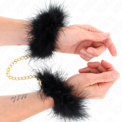 manchettes en plume avec chaîne or modèle 0