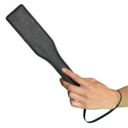 nocturnal paddle en cuir noir
