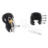 extreme cage de chasteté silicone taille s noir