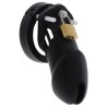 extreme cage de chasteté silicone taille l noir