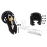 extreme cage de chasteté silicone taille l noir