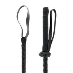 fouet bdsm fétichiste en cuir 60cm