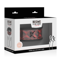 collier édition rouge avec pinces  télémon avec doublure en néoprène