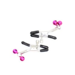 pinces  tétons avec cloche rose