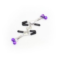 pinces à tétons avec cloche lilas