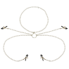 ohmama fetish 4 pinces à tétons avec collier chaîne