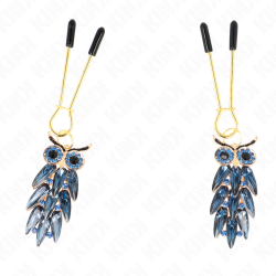 pinces à téléton pendentif chouette 6 cm