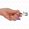pince à meton double cloche violet 6 cm