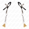 pinces à télémon pendentif cloche or 6 cm