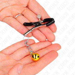 pinces à meton pendentif jingle bell or 6 cm