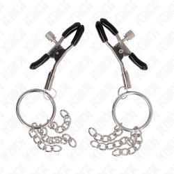 pince a meton o ring et petite chaine argent 6 cm