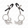 pince a meton o ring et petite chaine argent 6 cm