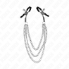 pinces à metelier avec 3 chaînes argent 20-23-28 cm
