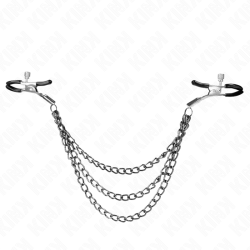 pinces à metelier avec 3 chaînes noires 20-23-28 cm