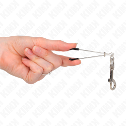 pince à meton crochet fin argent 7 cm
