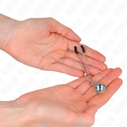 pinces à téléphone mince cloche argent 7 cm