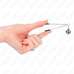 pinces à téléphone mince cloche argent 7 cm