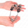 pinces à metelles trèfle japonais avec chaîne argent 30 cm