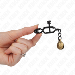 pinces à metelons style cloche noir 7 cm
