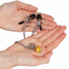 pinces à téléton chaîne avec pendentif corne 30 cm