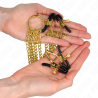 4 pinces à tamelon et clito réglables or