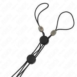 pinces à tétons noires avec élastique noir