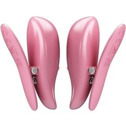 pinces à tétons cailey 10 vibrations télécommande rose