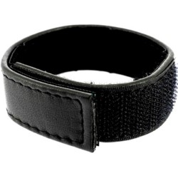 sangle en cuir réglable avec velcro pour pénis noir