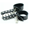 cage  pénis avec anneaux métalliques et sangle en cuir