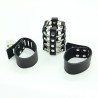 cage  pénis avec anneaux métalliques et sangle en cuir