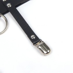 953744 jarretelle punk en cuir ajustable noir taille unique