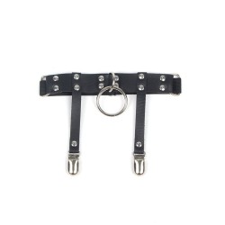 953744 jarretelle punk en cuir ajustable noir taille unique