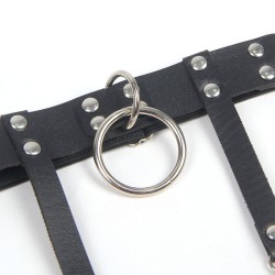 953744 jarretelle punk en cuir ajustable noir taille unique