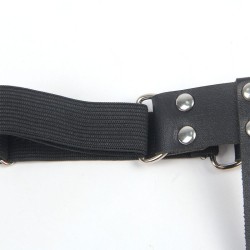 953744 jarretelle punk en cuir ajustable noir taille unique