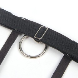 953744 jarretelle punk en cuir ajustable noir taille unique