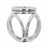 anneau pénis en métal triple chrome 3,8 cm à 5 cm modèle 1