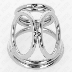 anneau pénis en métal triple chrome 3,8 cm à 5 cm modèle 1