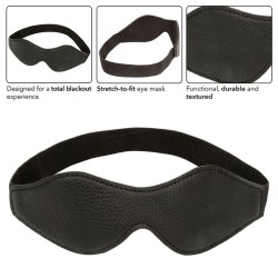 nocturnal masque pour les yeux en cuir pvc noir
