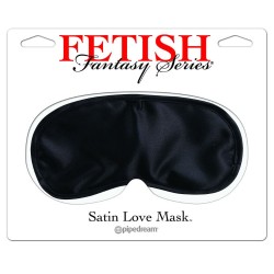 masque damour en satin noir