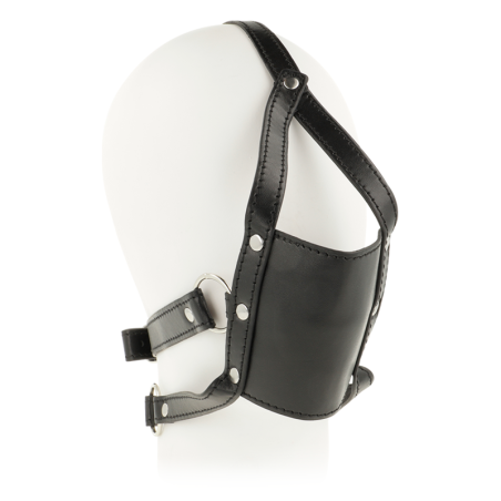 harnais de tête ohmama avec couvercle de museau ball gag